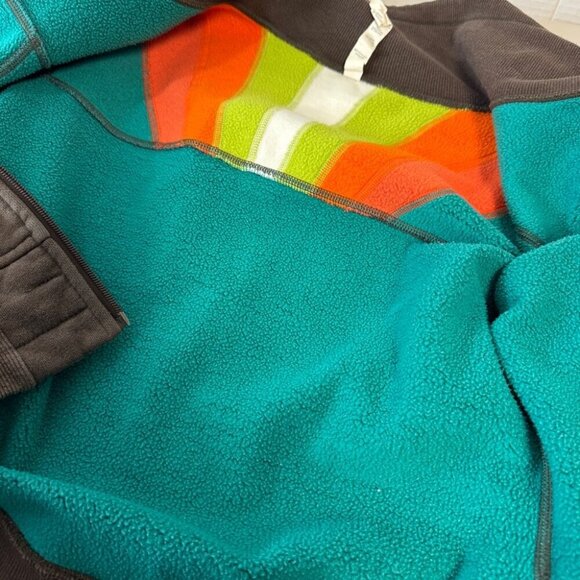 Lululemon Athletica Scuba Igloo Sunrise Rare  Zip Up Brown Jacket Size 8 - Picture 12 of 15